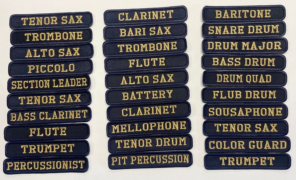 Customized Marching Band Name Tape Patch