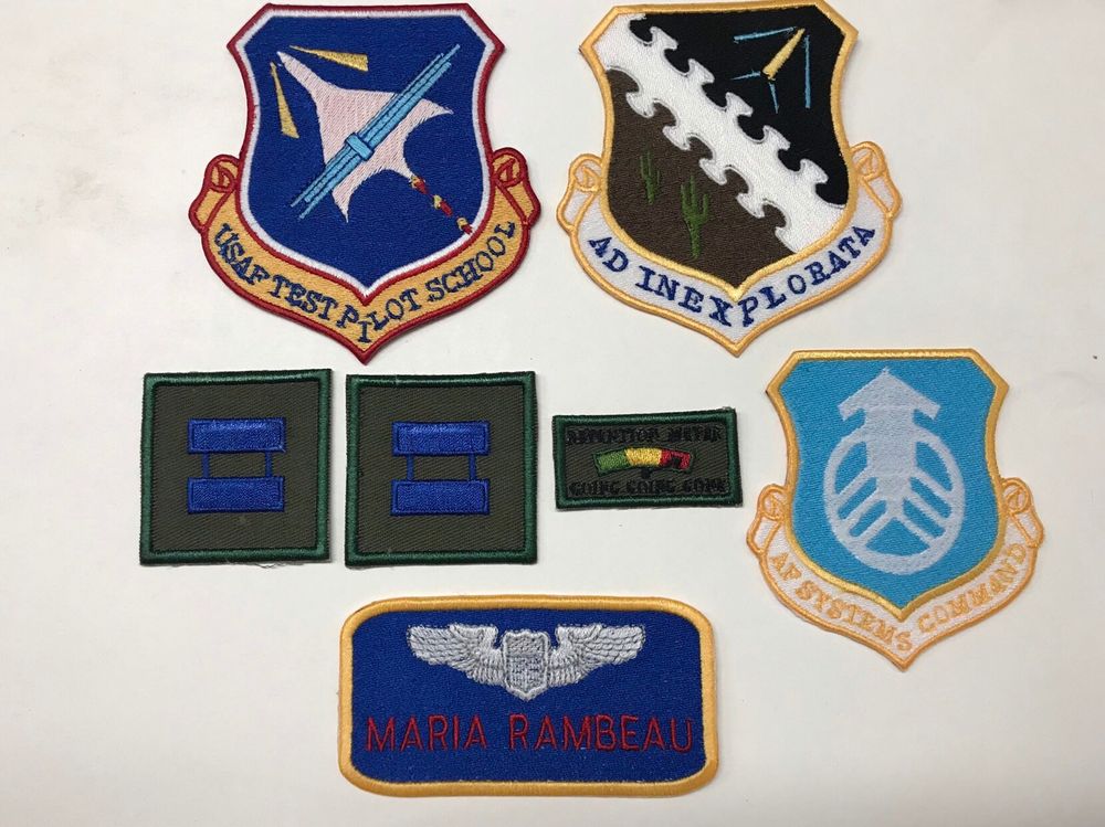 Captain Marvel Maria Rambeau Flightsuit Patch Set