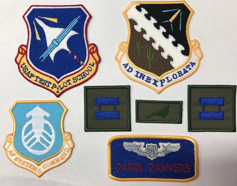 Captain Marvel Flightsuit Patch Set